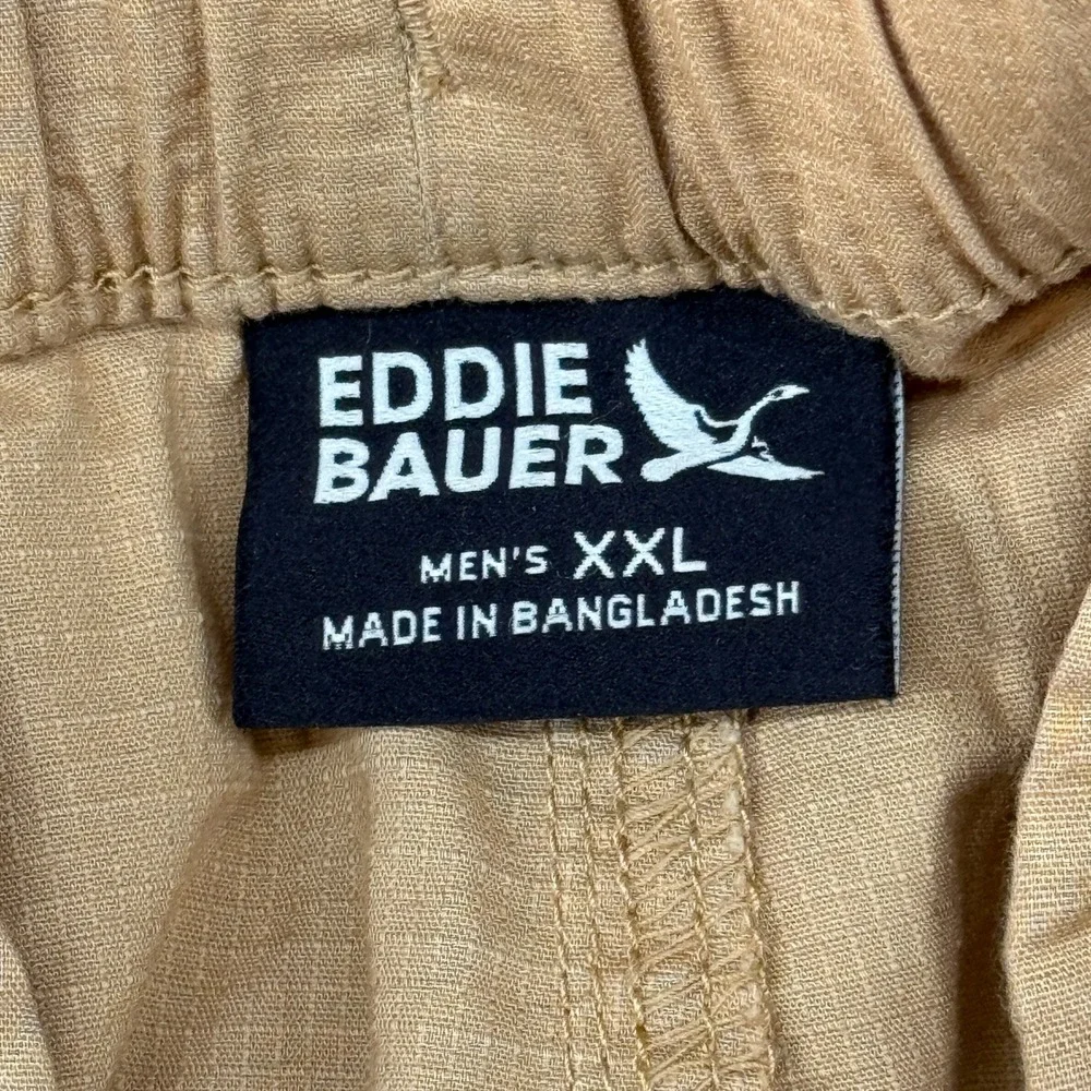 Eddie Bauer Shorts Mens XXL Comfort‎ Ripstop Iced Coffee Tan EB007427 NEW